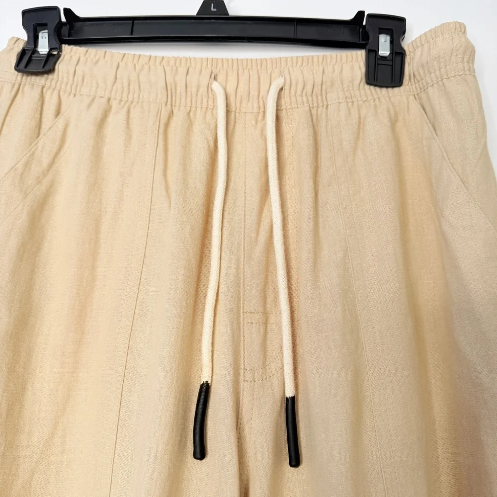 OAS Beige Cargo Linen Pants Size S #0060